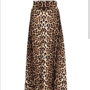 Leopard floor length maxi skirt